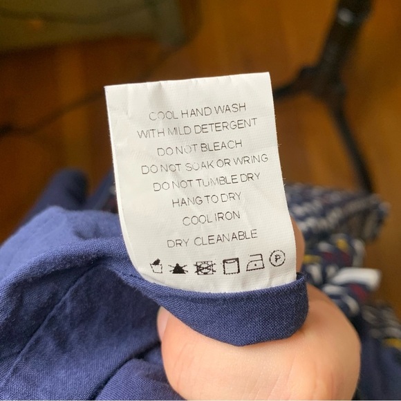 Liza Luxe Navy A-line Tank Mini Dress Small | Bird Print Racerback | 100% Cotton - Picture 8 of 8